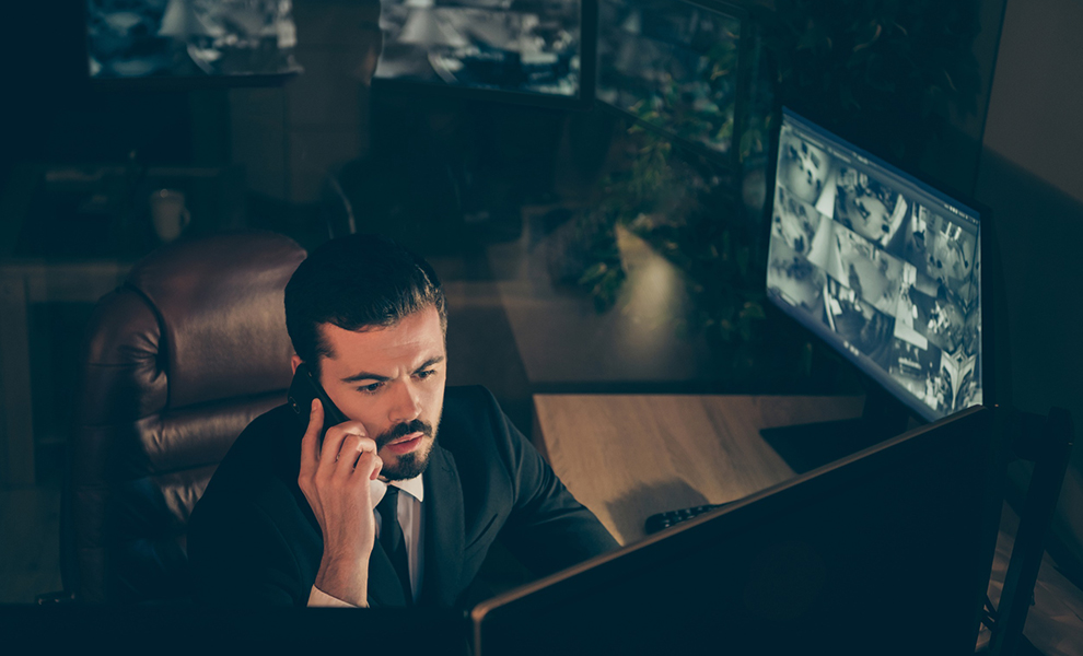Front desk security guard